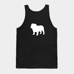 White Bulldog Silhouette Tank Top